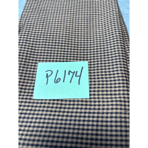 Blue & Beige Gingham Checkered Fabric 1/2 yard x 37" Cotton Blend Sewing Materia - Picture 5 of 5